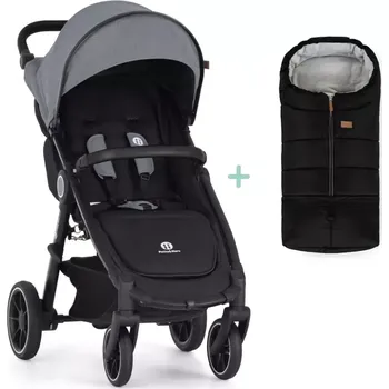 Kočárek PETITE&MARS Kočárek sportovní Street2 RWS Black + PETITE&MARS fusak Jibot ZDARMA Ultimate Grey