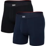 Pánské boxerky SAXX VIBE XTRA SOFT COMFORT BOXER BRF FLY 2PK L Černá, Tmavě modrá, Bílá