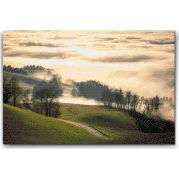 Diamantové malování Diamantové malování - Údolí Lavanttal, Koralpe - Rakousko Velikost: 40x60cm, Rámování: Pouze srolované plátno, Diamanty: Kulaté