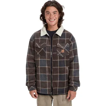 Pánská větrovka bunda Quiksilver Sherpa - CSD6/Chocolate Brown Chalok Checker XL