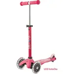 Micro Mini Deluxe LED kolečka koloběžka růžová