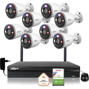 Dahua IP dohledová sada 8 kamer WI-FI 5MPx 2K F5D-PV-0280B aktivní IR LED detektor do 30 m