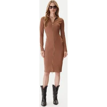 Dámské šaty Just Cavalli Každodenní šaty 79PAO905 J0251 Hnědá Slim Fit M