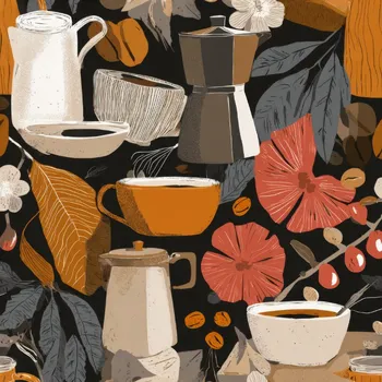 Imitace bavlny light kávové ráno