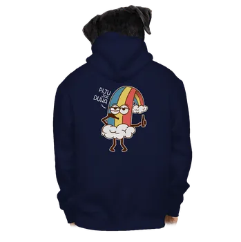 Pánská mikina Bastard Piju jak duha pánská mikina na zip Navy