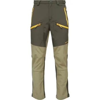 Pánské kalhoty Pánské softshellové kalhoty Willard REGNAR L Khaki, Tmavě šedá, Žlutá