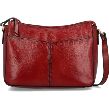 Kabelka Dámská kožená crossbody kabelka červená - Katana Ristta červená