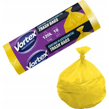 Pytle na odpadky Sáčky na odpadky do plastu Vortex 120 l, 10 ks