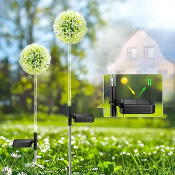 Venkovní osvětlení KWIAT CZOSNKU LAMPA DEKORATIVNÍ SOLÁRNÍ LED ZAHRADNÍ ZAPICHOVACÍ SOLÁRNÍ LAMPA