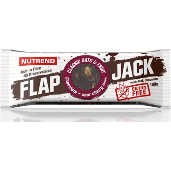 Nutrend Flapjack tyčinka 100g čokoláda & višeň v hořké čokoládě