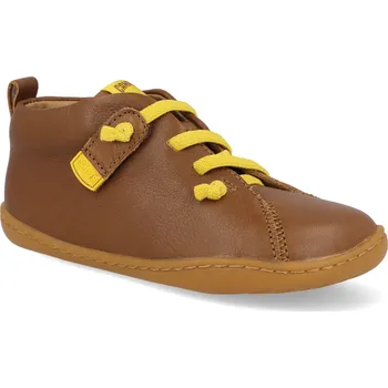 Barefoot dětské kotníkové boty Camper - Peu Cami Firstwalkers Sarda Igar Millo brown hnědé Velikost: 25