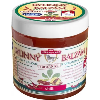 Bylinná léčivá mast Bylinný balzám s kaštanem koňským a chilli 500 ml