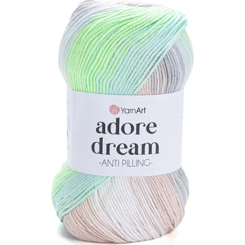 Příze Yarn Art Adore Dream 1052 zelená, šedá, tělová
