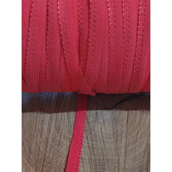 Textilie Ozdobná pruženka šíře 8 mm barva červená