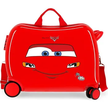 JOUMMA BAGS Dětský cestovní kufr na kolečkách / odrážedlo DISNEY CARS Red, 2049824