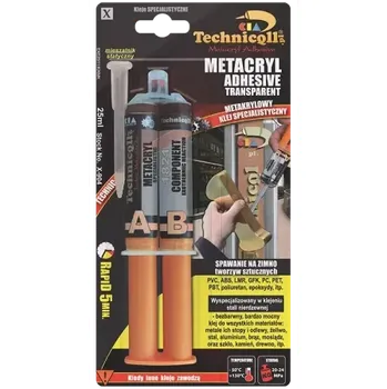 Průmyslové lepidlo TECHNICQLL RAPID BOND - Bezbarvé metakrylové lepidlo 25ml