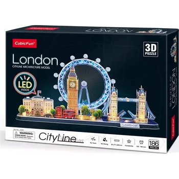3D puzzle CubicFun 3D puzzle svítící Londýn 186 ks