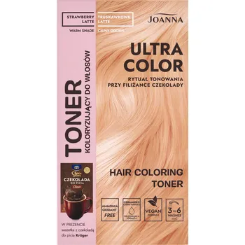 Barva na vlasy Joanna Ultra Color toner na vlasy strawberry latte/jahodové latte, 100 g