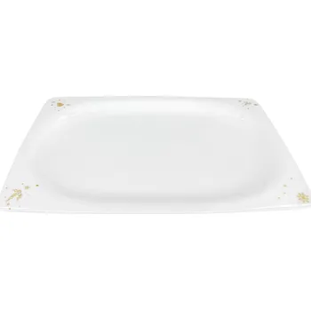 by inspire Vánoční porcelánový servírovací tác Zlatá Koleda 2025 - 35 x 23 cm