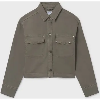 Dětská riflová bunda Mayoral zelená barva, 7198 7198.8G.Junior.9BYA 78X, vel. 152