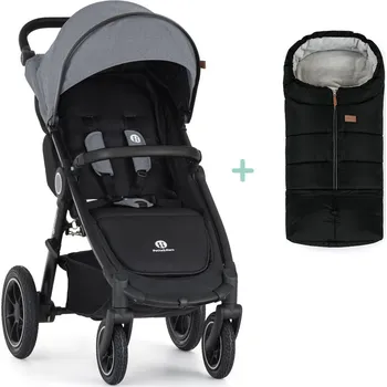 Přeprava dětí PETITE&MARS Kočárek sportovní Street2 Air Black Ultimate Grey + PETITE&MARS fusak Jibot ZDARMA