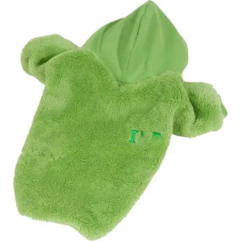 Obleček pro psa Mikina pro psa, zelená s kapucí 30-35cm (Oblečky pro psy, mikiny z plyše)