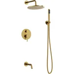 BESCO Podomítkový sprchový set VEO zlatá broušená BABPVBZ