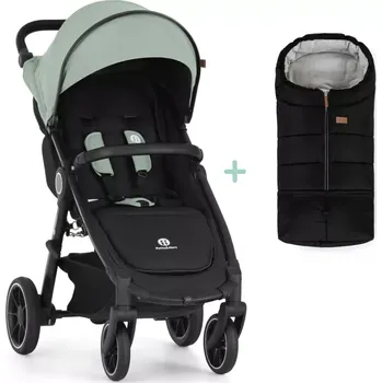 Kočárek PETITE&MARS Kočárek sportovní Street2 RWS Black + PETITE&MARS fusak Jibot ZDARMA Iron Green