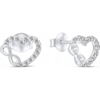 Náušnice Brilio Silver Půvabné stříbrné náušnice srdíčka EA359W
