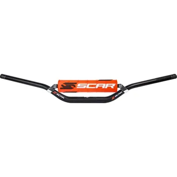 Řídítka SCAR RACING ŘÍDÍTKA S PŘÍČNÍKEM 28,6 MM MODEL RC BEND BARVA ČERNÁ HOUBA ORANŽOVÁ/BÍLÁ