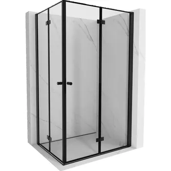 Mexen Mist-F Duo sprchový kout skládací pravý 70 x 100 cm, černý rám, černý - 8A6-070L-100P-70-70 Sprchové kouty