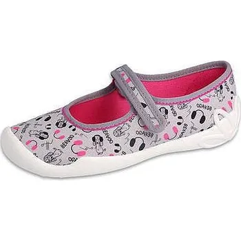 Dívčí bačkory BEFADO dívčí balerínky 114Y520 šedé 35