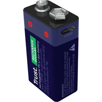 Článková baterie TRUST USB-C RECHARGEABLE BATTERY - 9V 25745