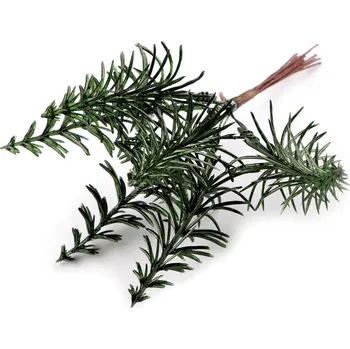 Vánoce Stromeček na drátku do vánočních věnců a vazeb Varianta: 2 zelená, Balení: 6 ks