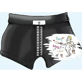 Trenýrky Trenky s metrem-Love-anděl píšící - XL černá