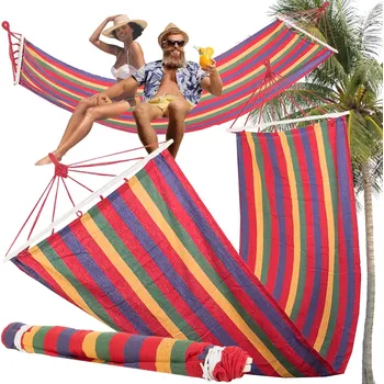 Houpací síť Verk červené pruhy 33985