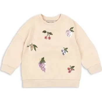 Chlapecká mikina Dětská mikina Konges Sløjd LOU SEQUIN SWEAT SHIRT OCS béžová barva, s aplikací, KS103862 KS103862.9BYA 08X, vel. 122-128
