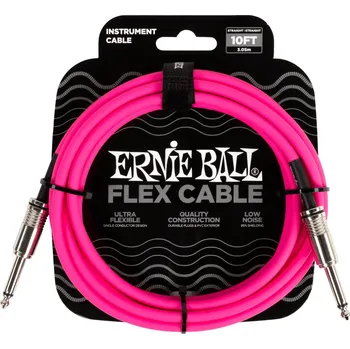 Ernie Ball Flex Instrument Cable 10' Pink + prodloužená záruka 3 roky