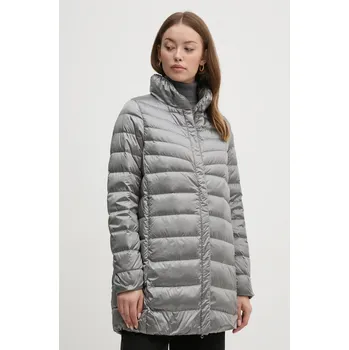 Péřová bunda Geox dámská, stříbrná barva, přechodná, W4625D-T3154-F9822 W4625D.T3154.F9822 SLV, vel. 38