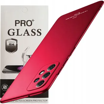 Pouzdro na mobilní telefon Pouzdro MSVII Kryt SAMSUNG GALAXY A52 + 9H sklo Barva Červená