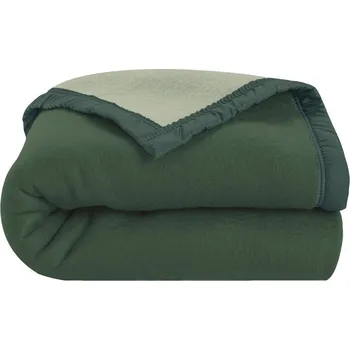 přikrývka Blancheporte Dvoubarevná přikrývka Courtelle 420g/m2 eukalyptus 140x200 cm