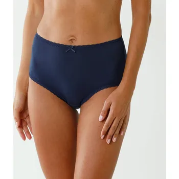 Kalhotky Blancheporte Sada 3 bavlněných kalhotek maxi karamel+čokoláda+nám. modrá 38/40