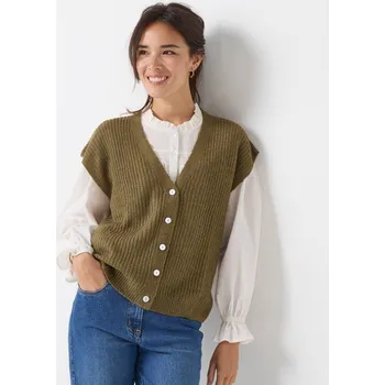 Dámská vesta Blancheporte Propínací vesta s hladkým vzorem bronzová 38/40