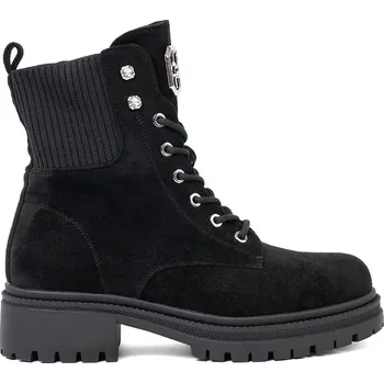 Dámské polobotky Výborné dámské černé workery na platformě 41