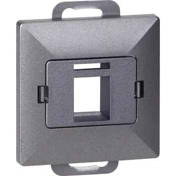 Elektrická zásuvka Kryt + Jednoduchá zásuvka tel-comp. RJ-45 Pearl, PC+ARJ45/P1, antracit