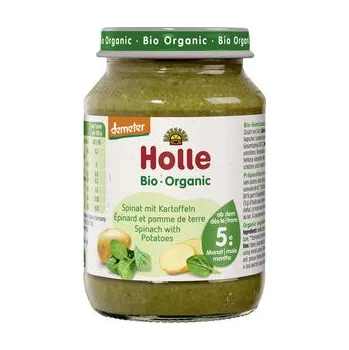 Špenát s bramborem od 5 měsíců bezlepkový Demeter bio 190 g (sklenice) - Holle