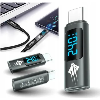 Datové redukce Adaptér / Přechodka z USB-C 4.0 na USB-C 40 Gb/s PD 240W OTG 8k@60Hz
