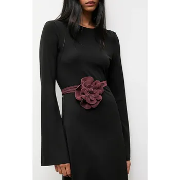 Opasek Semišový pásek Answear.LAB 1314.hak burgundské 83X, vel. ONE SIZE