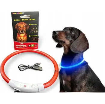 Obojek pro psa Silikonový svítící obojek pro psa PET SAFETY vel. M