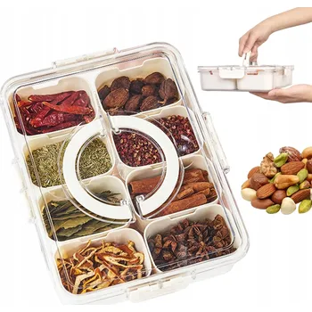 Dóza na potraviny NÁDOBA NA POTRAVINY LUNCHBOX 8 PŘIHRÁDEK SVAČINOVÝ BOX NA SVAČINY DO LEDNIČKY